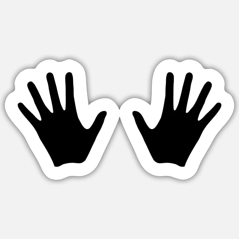 Mains Sticker taille S (10 x 10 cm)