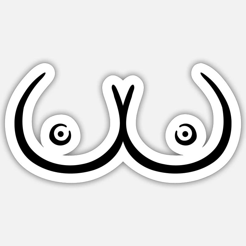 Boobs Sticker size S (10 x 10 cm)