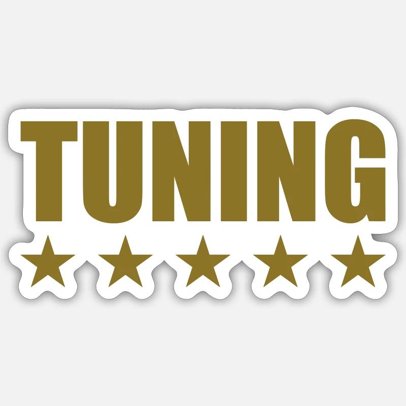 Tuning - Sticker taille S (10 x 10 cm) - blanc mat