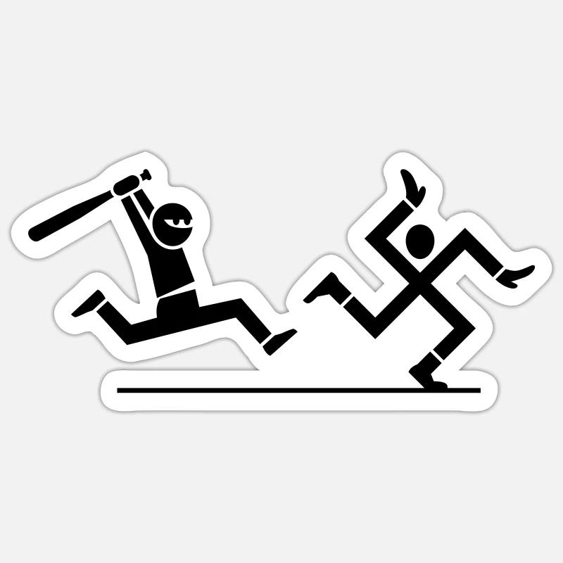 Nazijagd - Sticker Größe S (10 x 10 cm) - Mattweiß