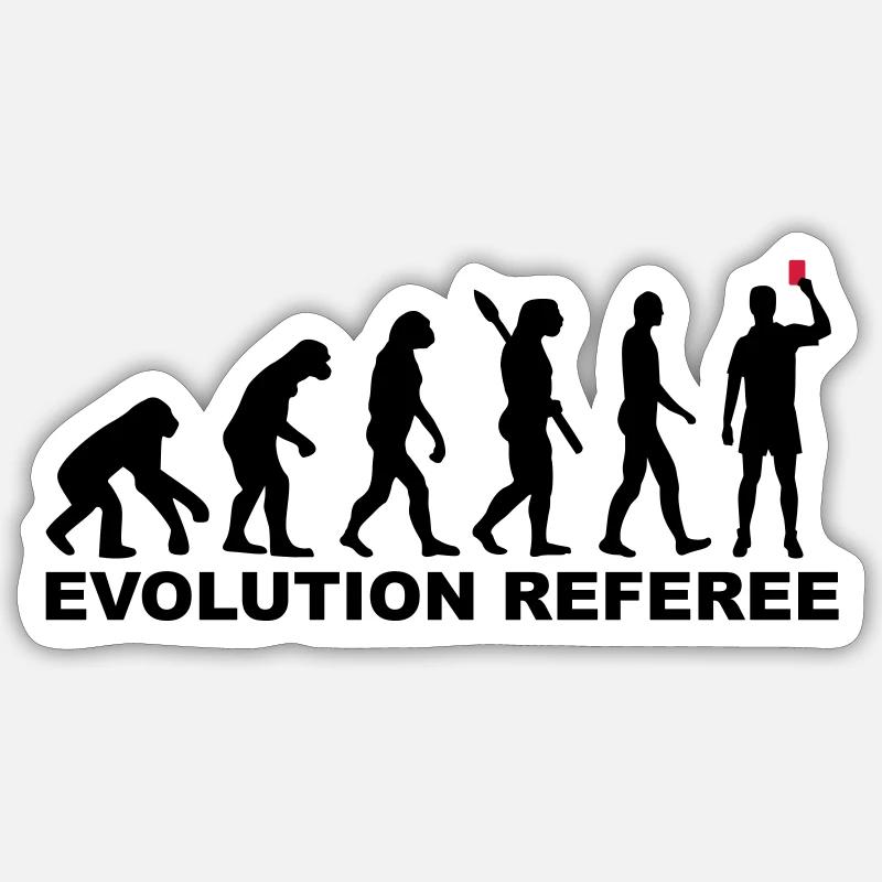 Evolution Referee - Sticker taille S (10 x 10 cm) - blanc mat