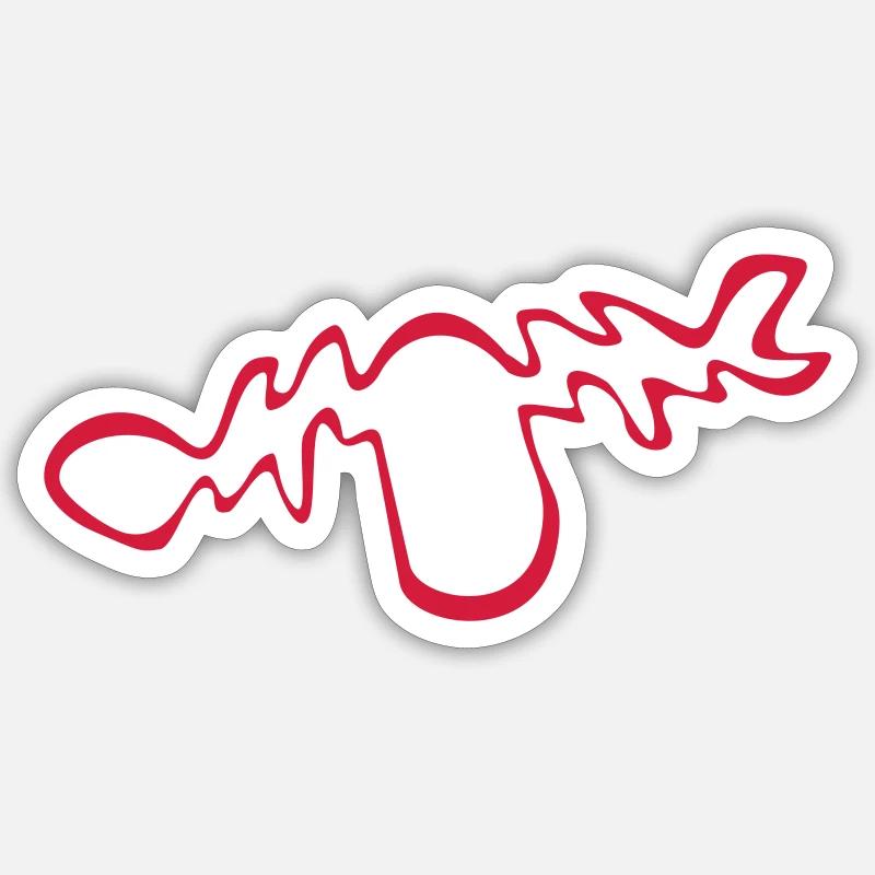 elch - Sticker Größe S (10 x 10 cm) - Mattweiß