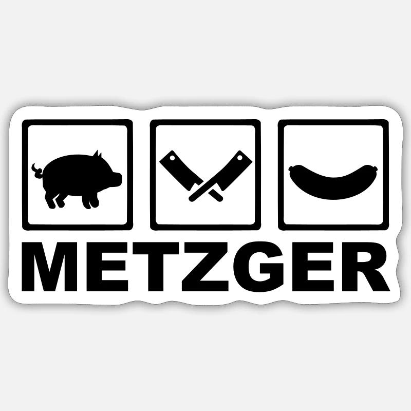 Metzger Sticker Größe S (10 x 10 cm)