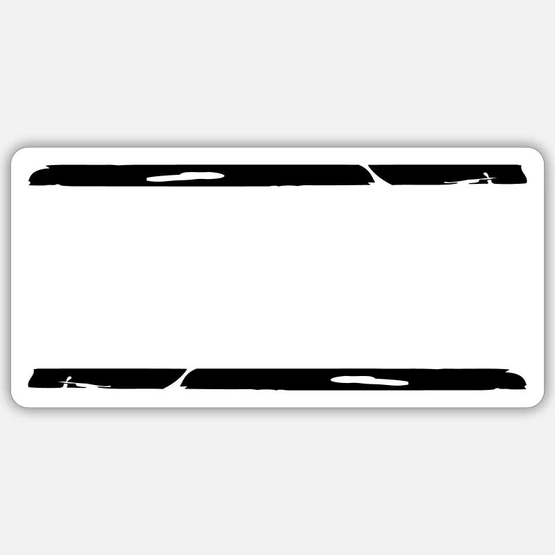 2 Graffiti brushstroke lines - Sticker size S (10 x 10 cm) - white matte