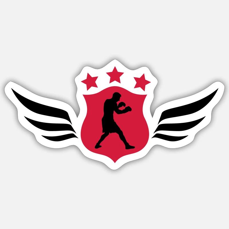 Boxing / Boxen / Boxe - Sticker size S (10 x 10 cm) - white matte