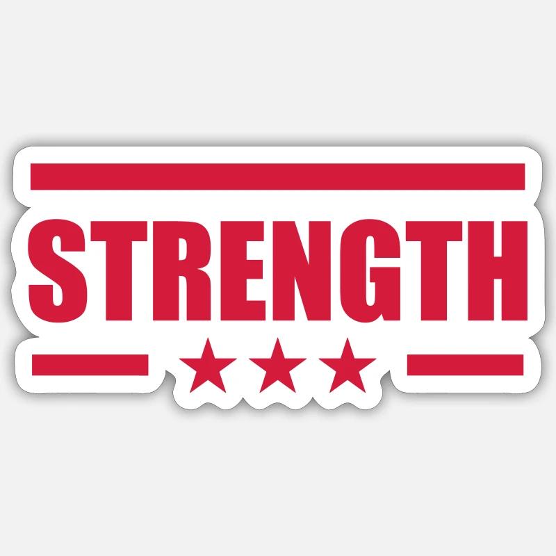 Strength - Sticker Größe S (10 x 10 cm) - Mattweiß