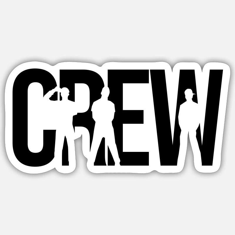 crew - Sticker size S (10 x 10 cm) - white matte