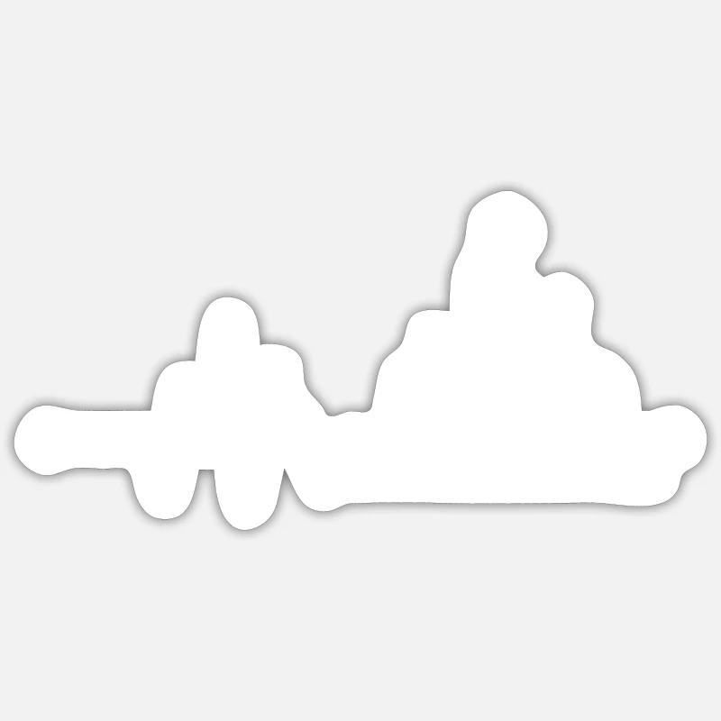 Motorroller Rollerfahrer - Herzschlag Sticker Größe S (10 x 10 cm)