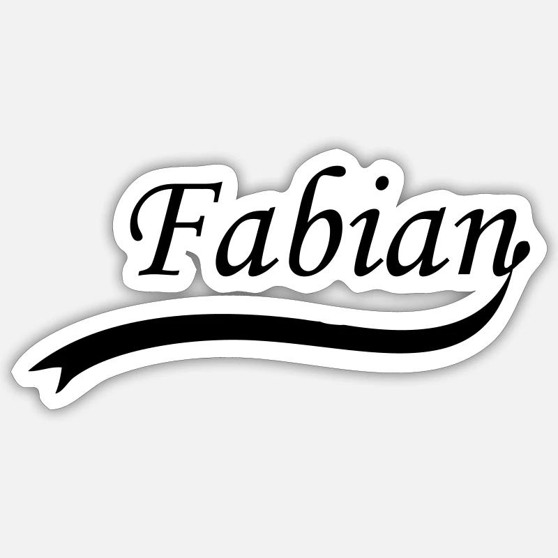 fabian - Sticker size S (10 x 10 cm) - white matte