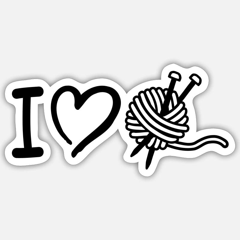 Stricken - Sticker Größe S (10 x 10 cm) - Mattweiß