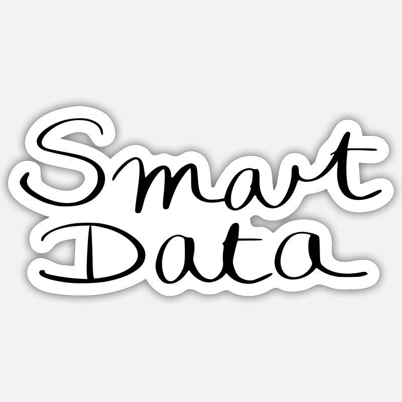 smart data - Sticker size S (10 x 10 cm) - white matte