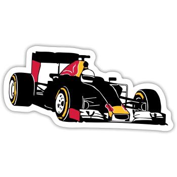 Formela One Racing - Sticker Größe S (10 x 10 cm) - Mattweiß - Vorne