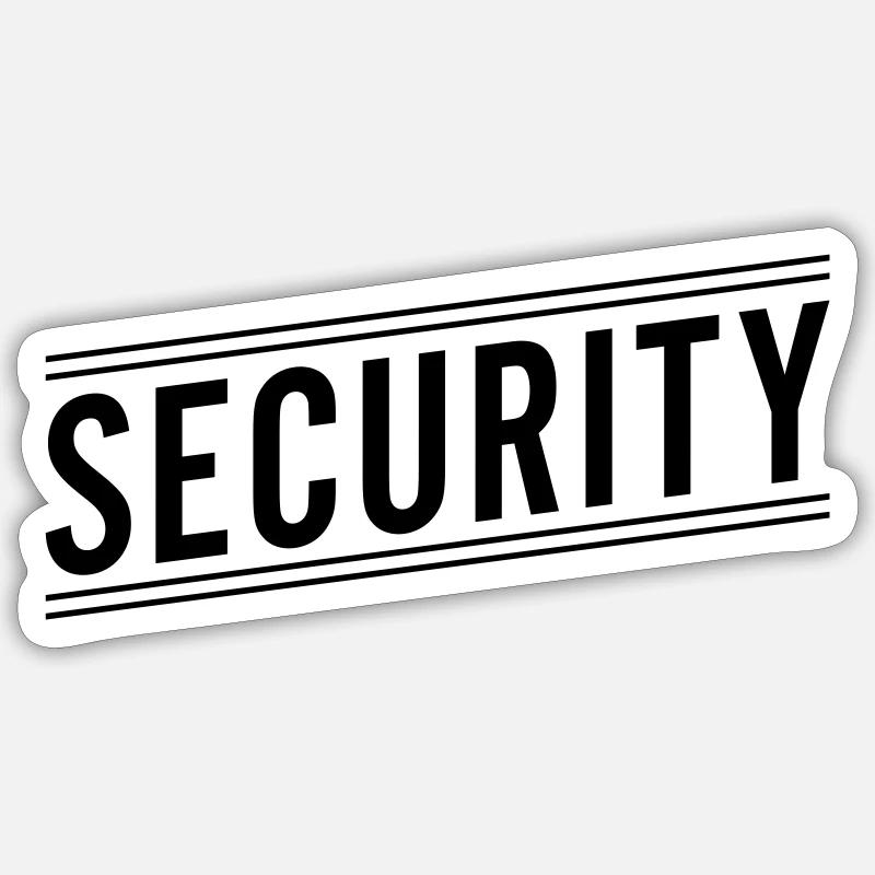 Security - Sticker Größe S (10 x 10 cm) - Mattweiß