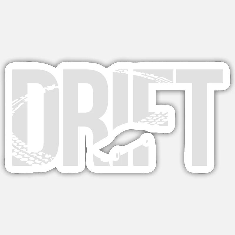 drift - Sticker taille S (10 x 10 cm) - blanc mat