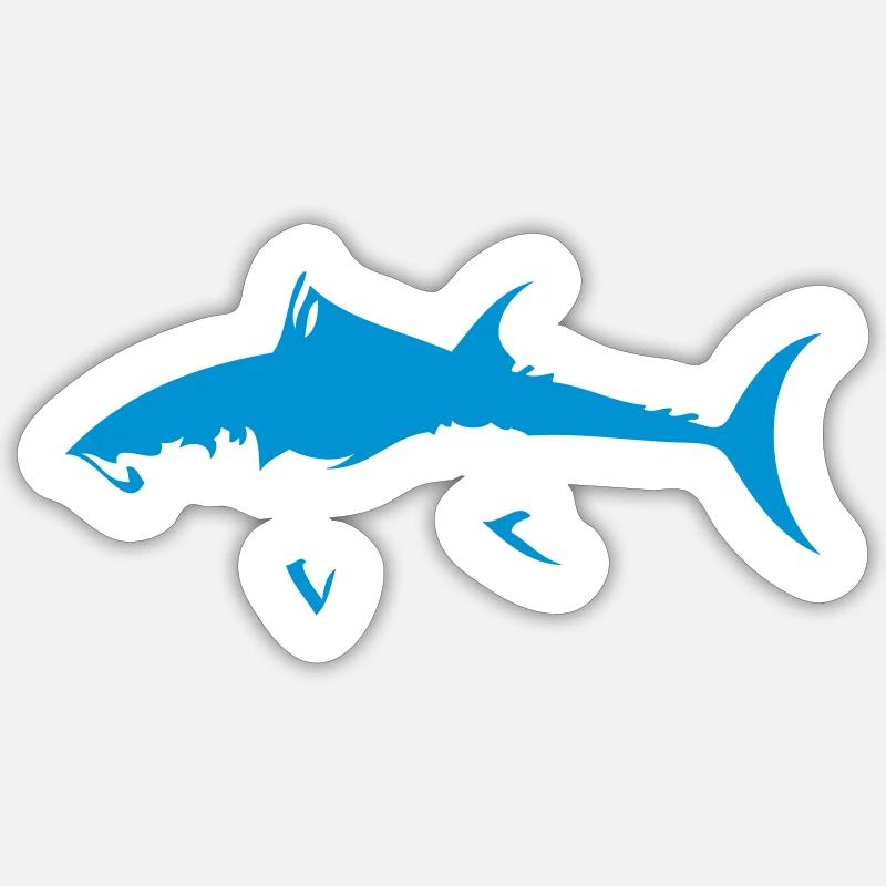 thon rouge Sticker taille S (10 x 10 cm)