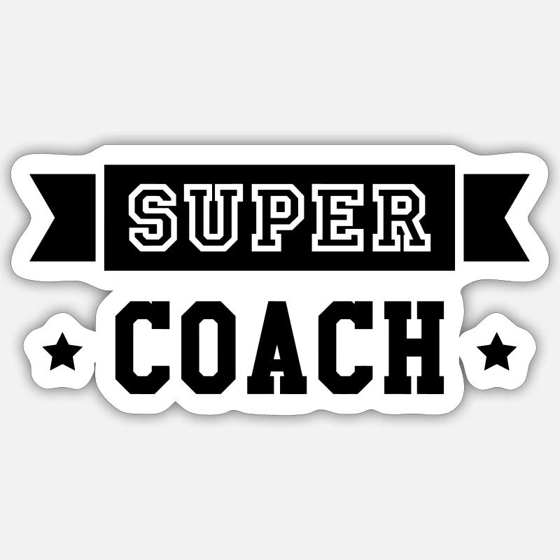 Coach / Coaching / Sport / Entreprise / Psy - Sticker taille S (10 x 10 cm) - blanc mat