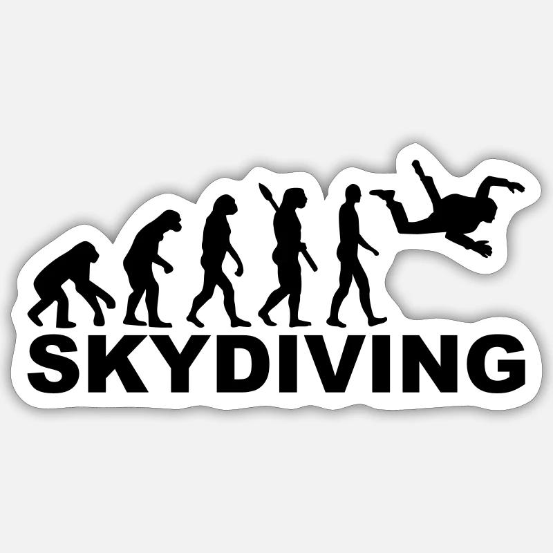 Skydiving - Sticker Größe S (10 x 10 cm) - Mattweiß