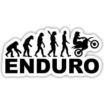 Enduro - Sticker size S (10 x 10 cm) - white matte - Front