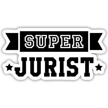 Jurist Juristin Rechts Richter Richterin Polizei - Sticker Größe S (10 x 10 cm) - Mattweiß - Vorne