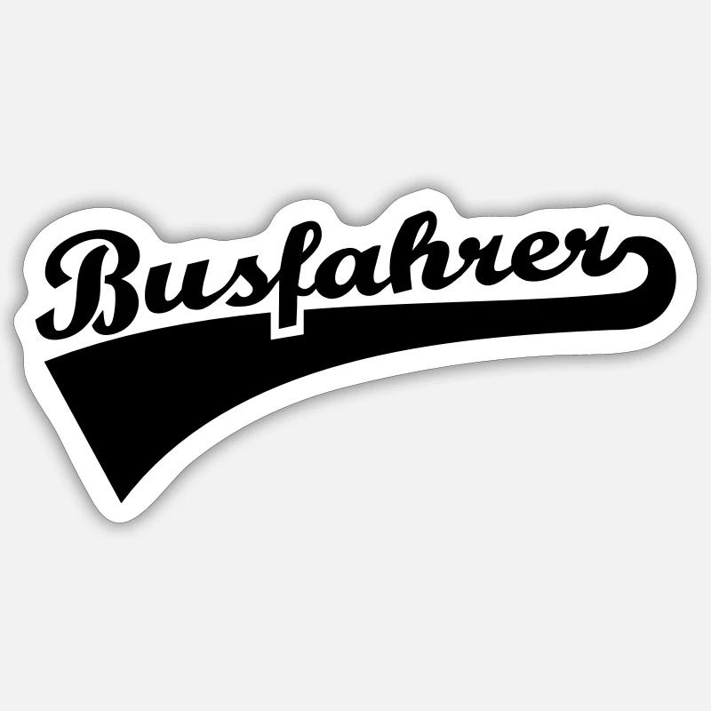 Busfahrer - Sticker Größe S (10 x 10 cm) - Mattweiß