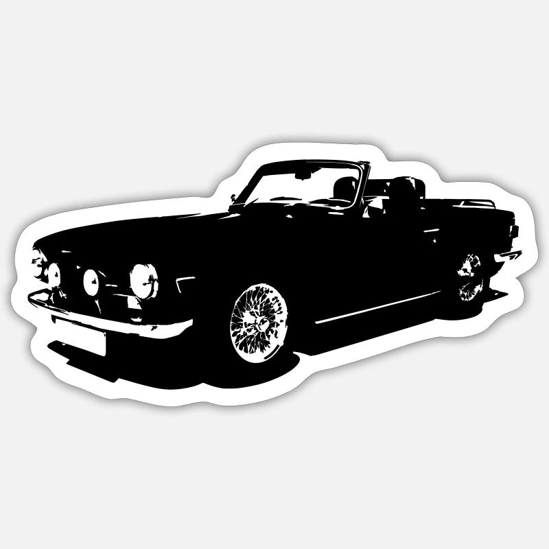 Britischer Roadster Tr6 Sticker Größe S (10 x 10 cm)