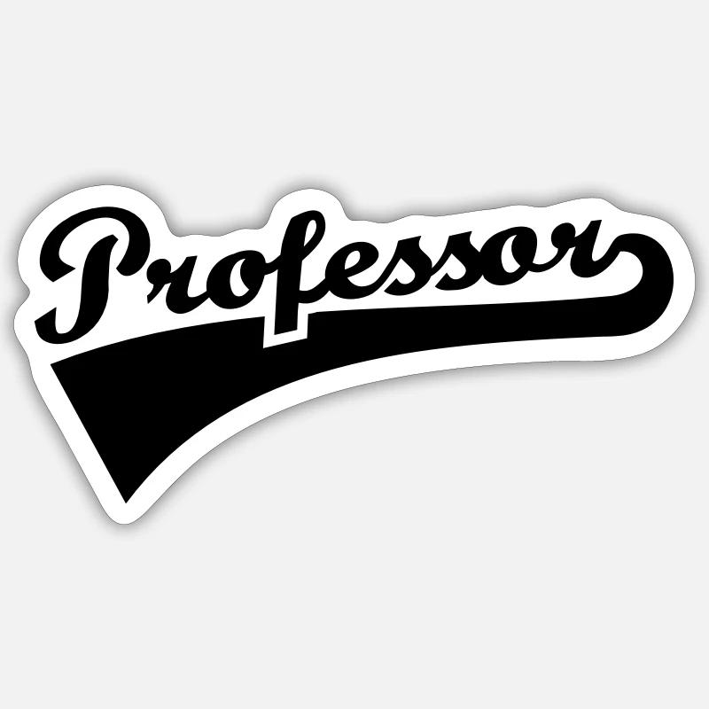 Professor - Sticker Größe S (10 x 10 cm) - Mattweiß