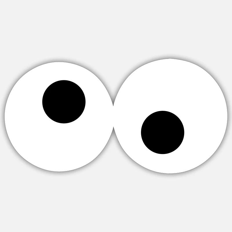 eyes - Sticker size S (10 x 10 cm) - white matte