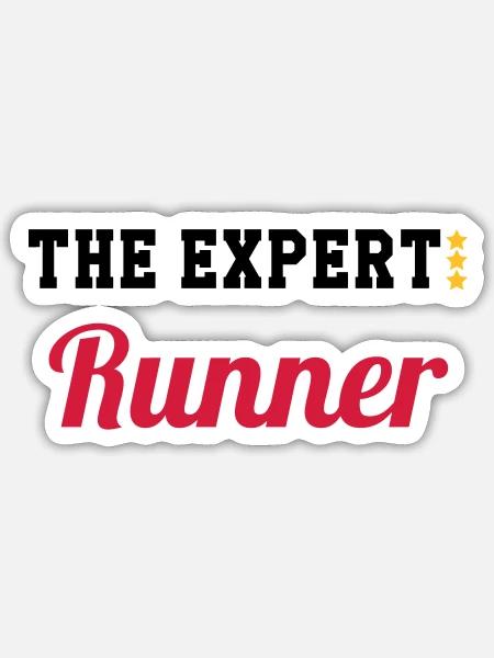 Course à Pied / Running / Jogging / Coureur - Sticker taille S (10 x 10 cm) - blanc mat