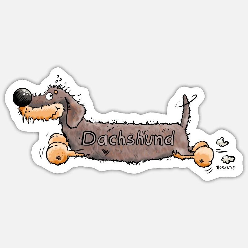 Cute Dachshund - Sticker size S (10 x 10 cm) - white matte