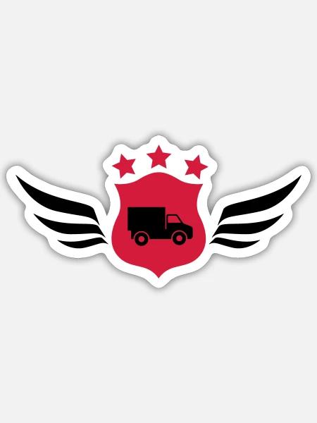 frachtführer / möbelpacker / mover / bewegen - Sticker Größe S (10 x 10 cm) - Mattweiß