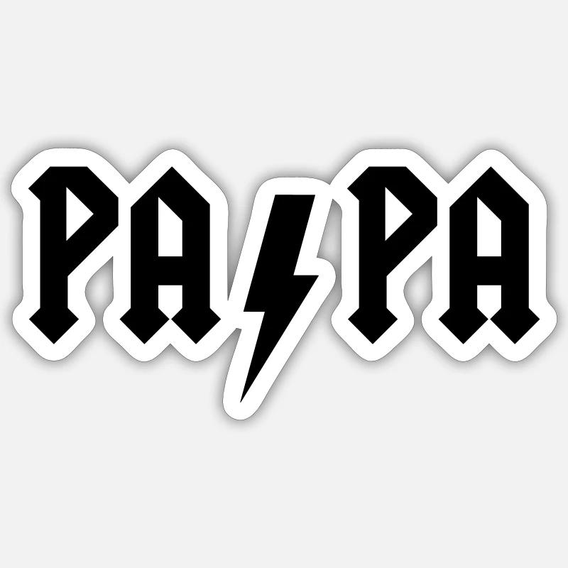 PAPA - Sticker Größe S (10 x 10 cm) - Mattweiß