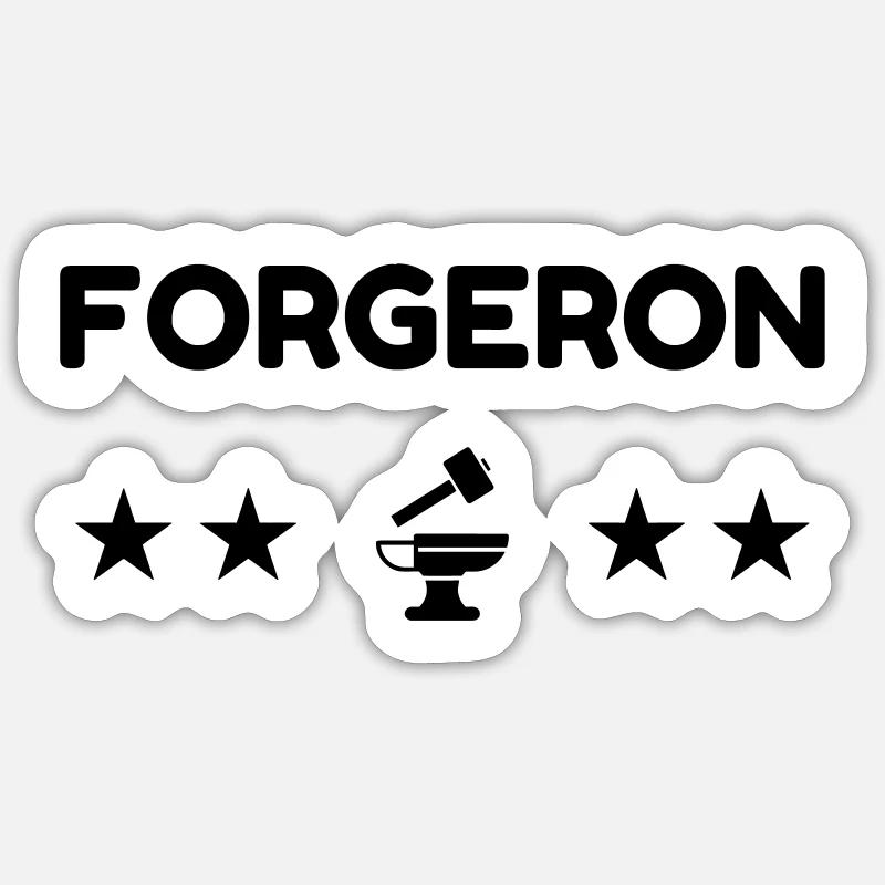 Blacksmith Schmied Forgeron Forge Marteau Hammer Sticker size S (10 x 10 cm)