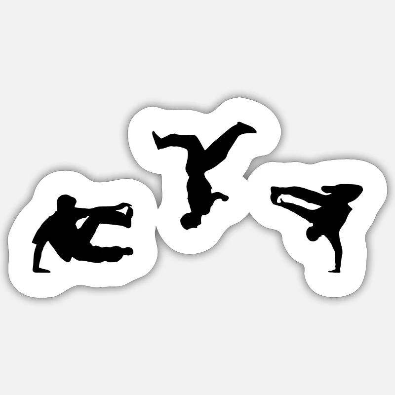 Freerunning, Free Running, Artistics - Sticker Größe S (10 x 10 cm) - Mattweiß