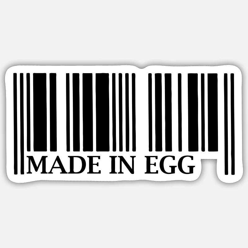 Made in Egg Sticker Größe S (10 x 10 cm)
