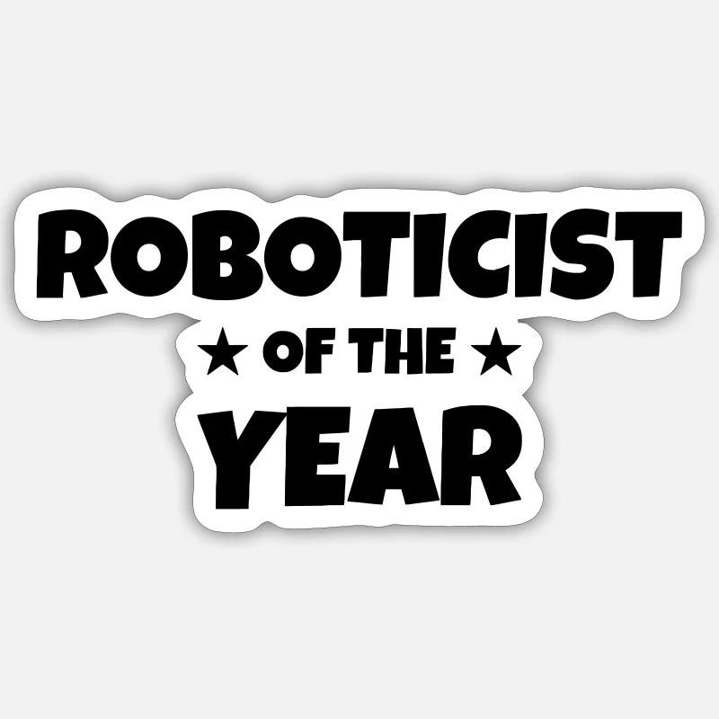 Robotik / Roboter / Robot / Robotics - Sticker Größe S (10 x 10 cm) - Mattweiß