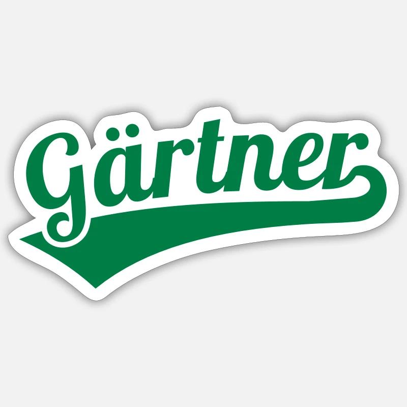 Gärtner - Sticker Größe S (10 x 10 cm) - Mattweiß