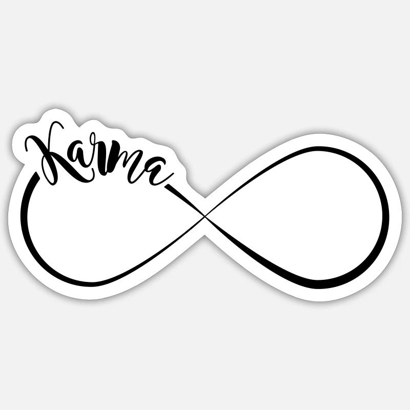 karma - Sticker taille S (10 x 10 cm) - blanc mat