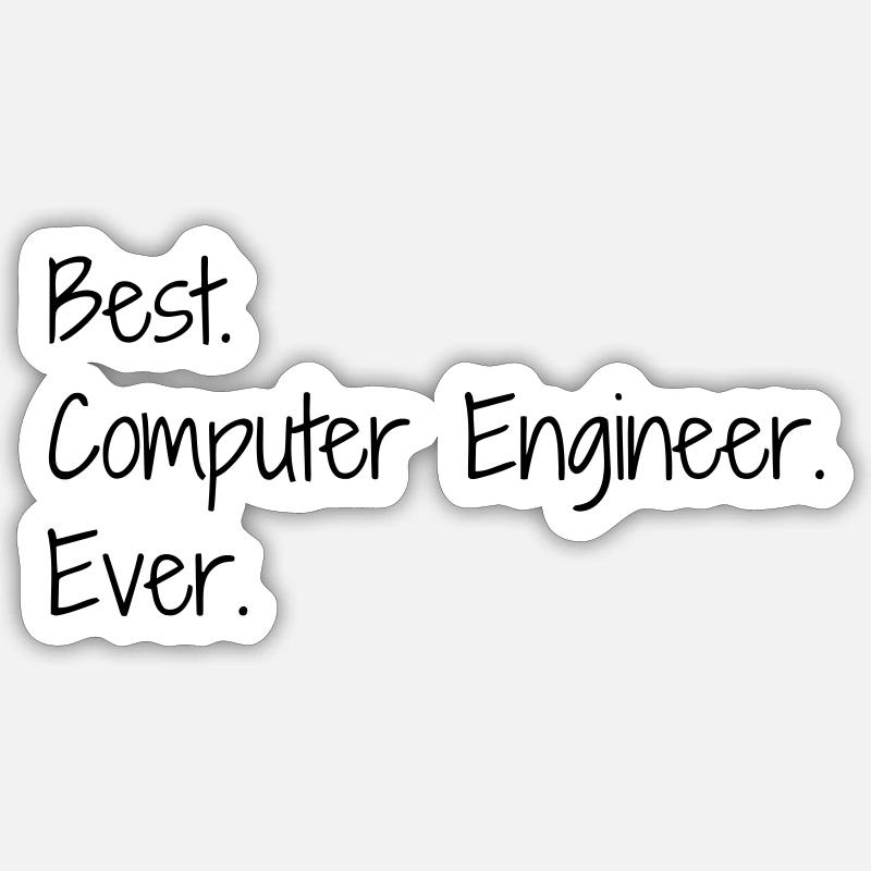 Computer / Informatiker / Aussenseiter / Ingenieur - Sticker Größe S (10 x 10 cm) - Mattweiß