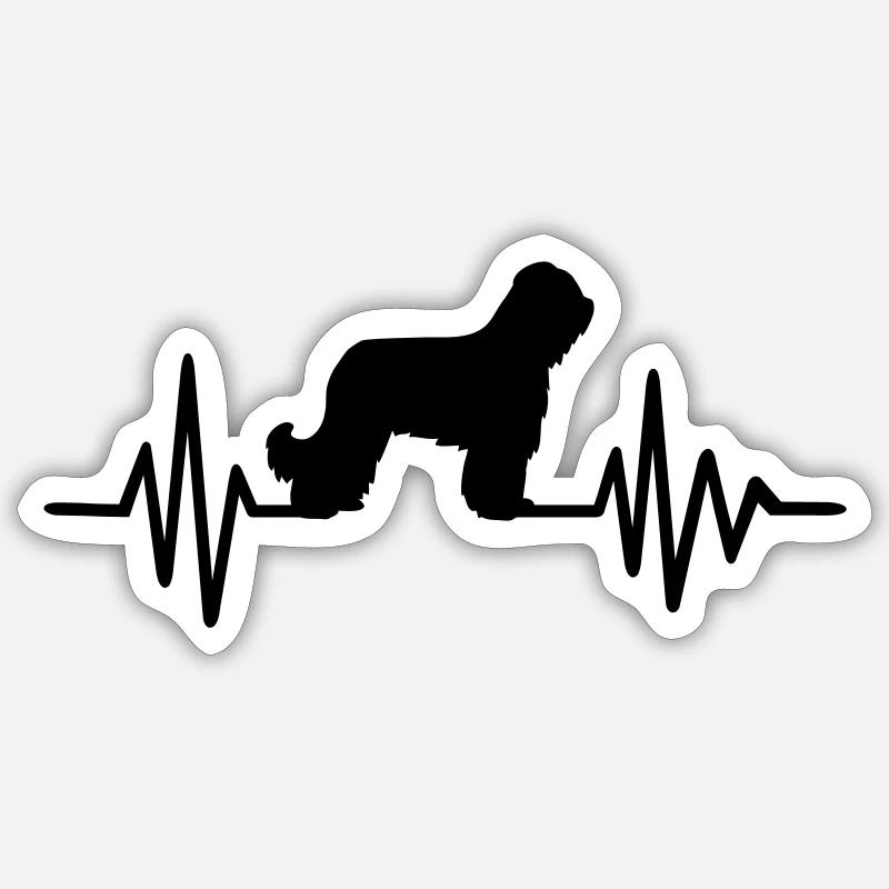 Briard - Sticker taille S (10 x 10 cm) - blanc mat