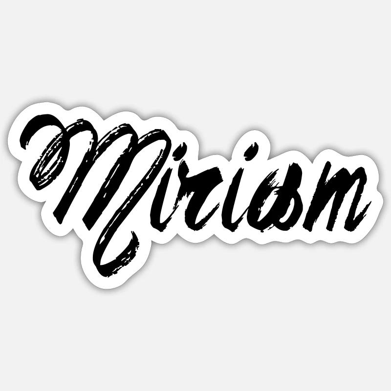 Miriam - Sticker taille S (10 x 10 cm) - blanc mat