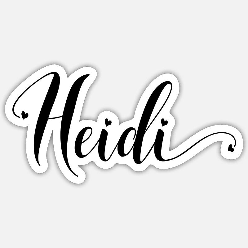 heidi - Sticker Größe S (10 x 10 cm) - Mattweiß