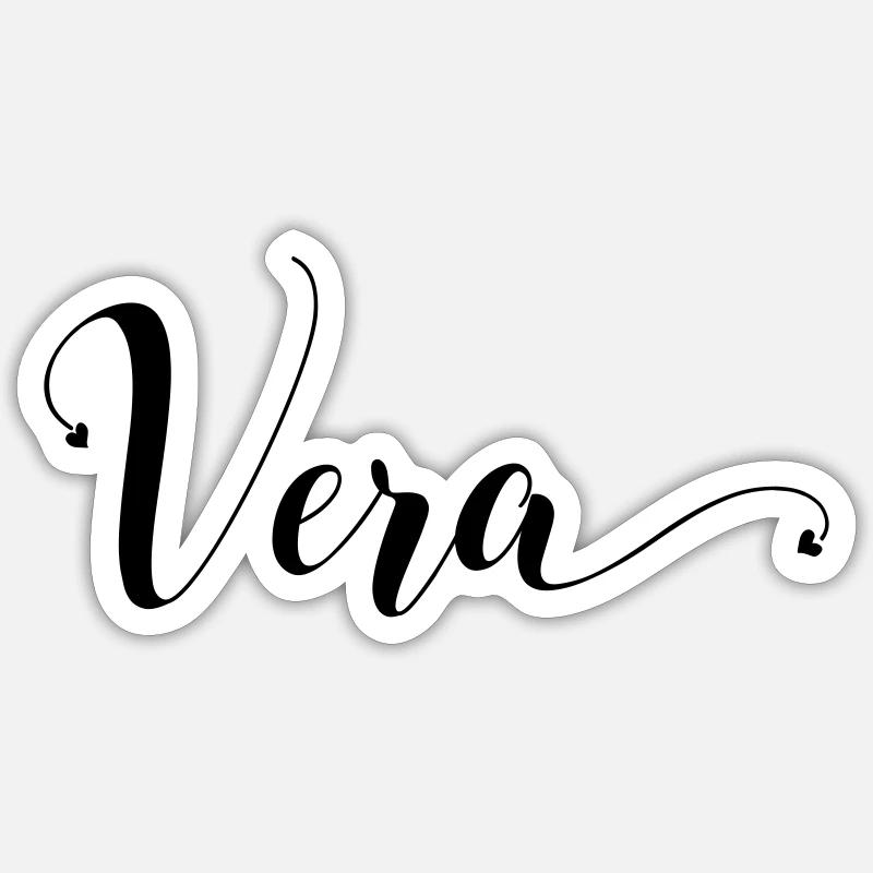 vera - Sticker Größe S (10 x 10 cm) - Mattweiß