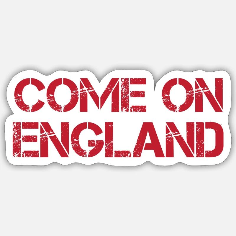 Come On England - Sticker size S (10 x 10 cm) - white matte