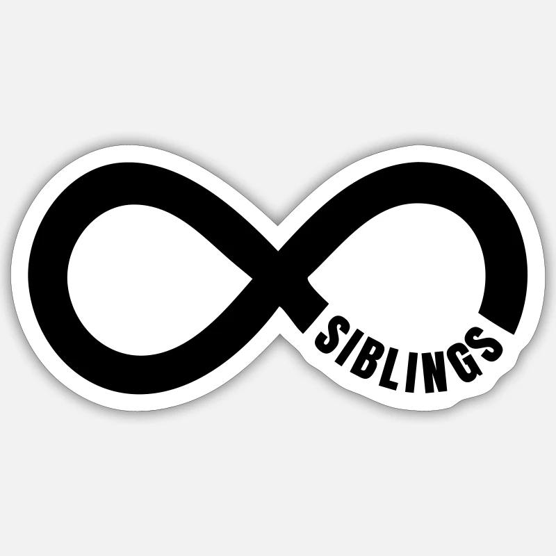 Siblings Infinity Sticker size S (10 x 10 cm)
