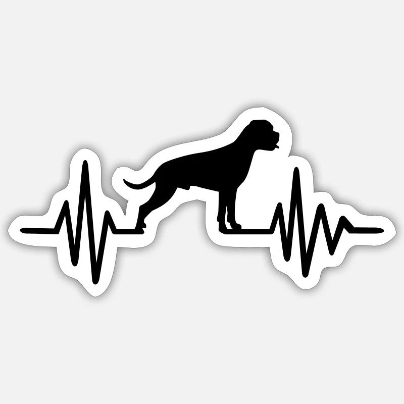 Boxer - Sticker taille S (10 x 10 cm) - blanc mat
