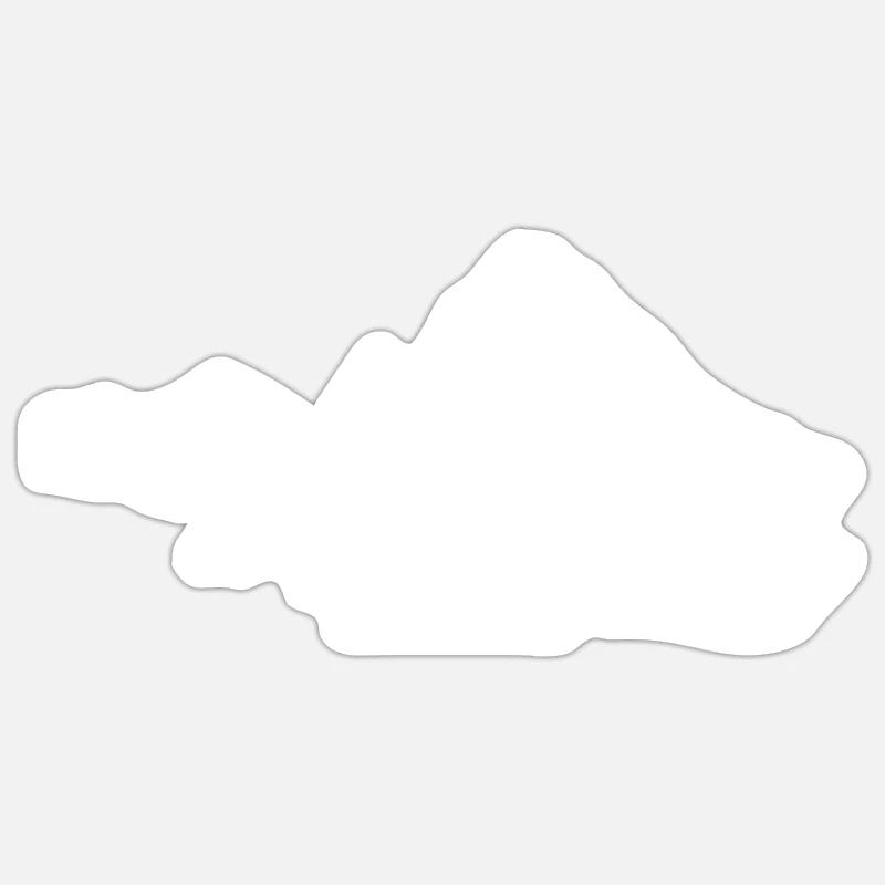 Berg - Sticker Größe S (10 x 10 cm) - Mattweiß