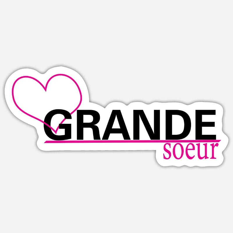 Große schwester - Sticker Größe S (10 x 10 cm) - Mattweiß