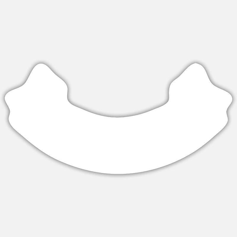 Banners curved below Sticker size S (10 x 10 cm)