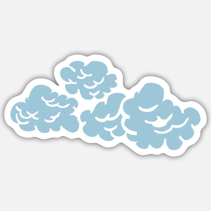 cloud - Sticker size S (10 x 10 cm) - white matte