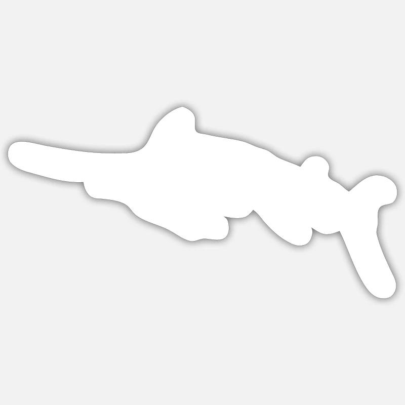 Swordfish skeleton - Sticker size S (10 x 10 cm) - white matte